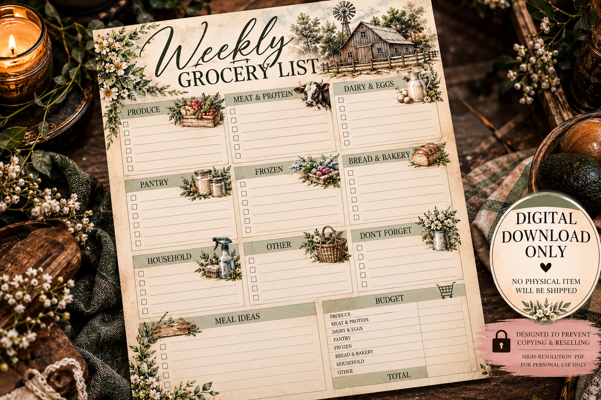 Weekly Grocery List
