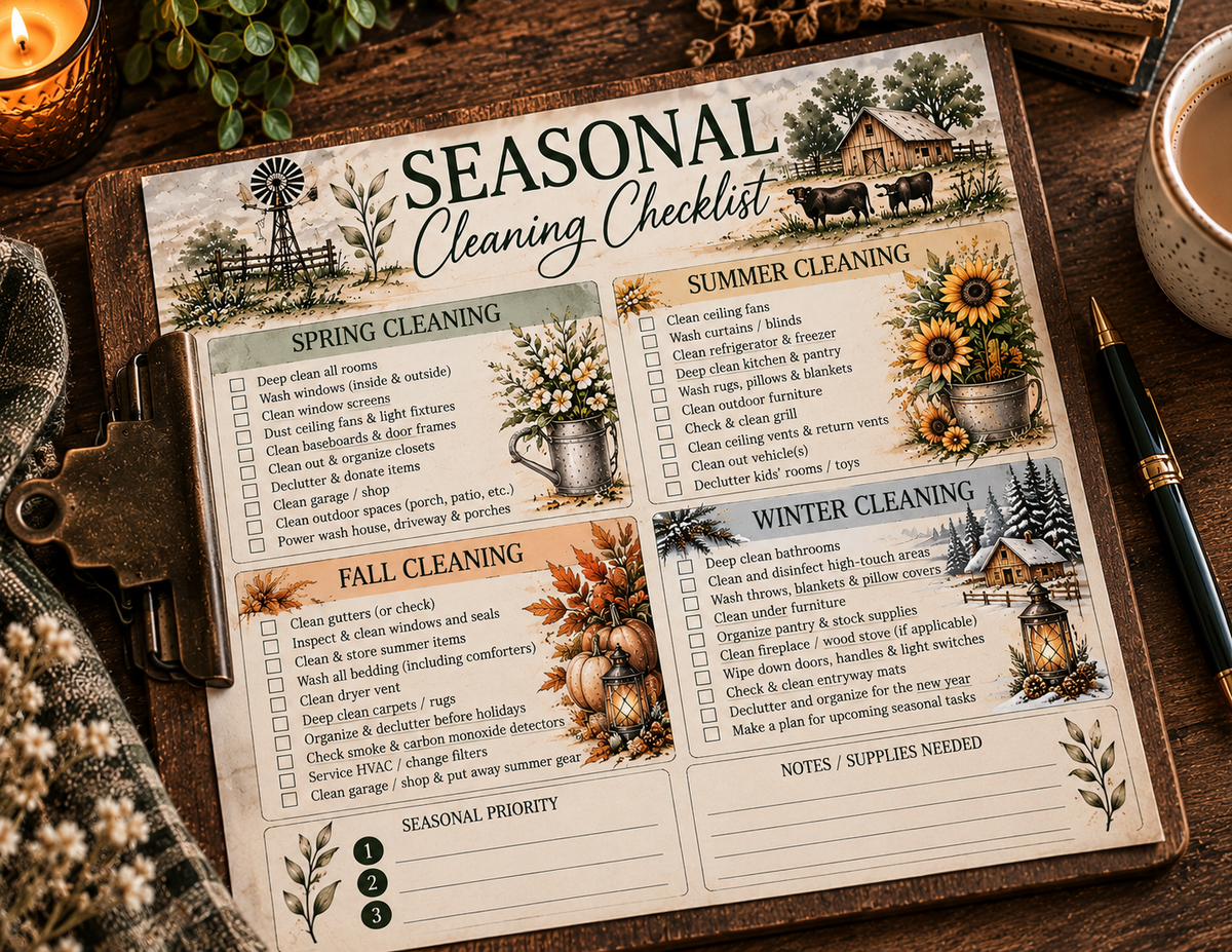 Seasonal Cleaning Checklist